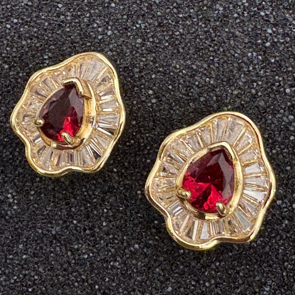 Gold-Tone Earrings Elegant Festive